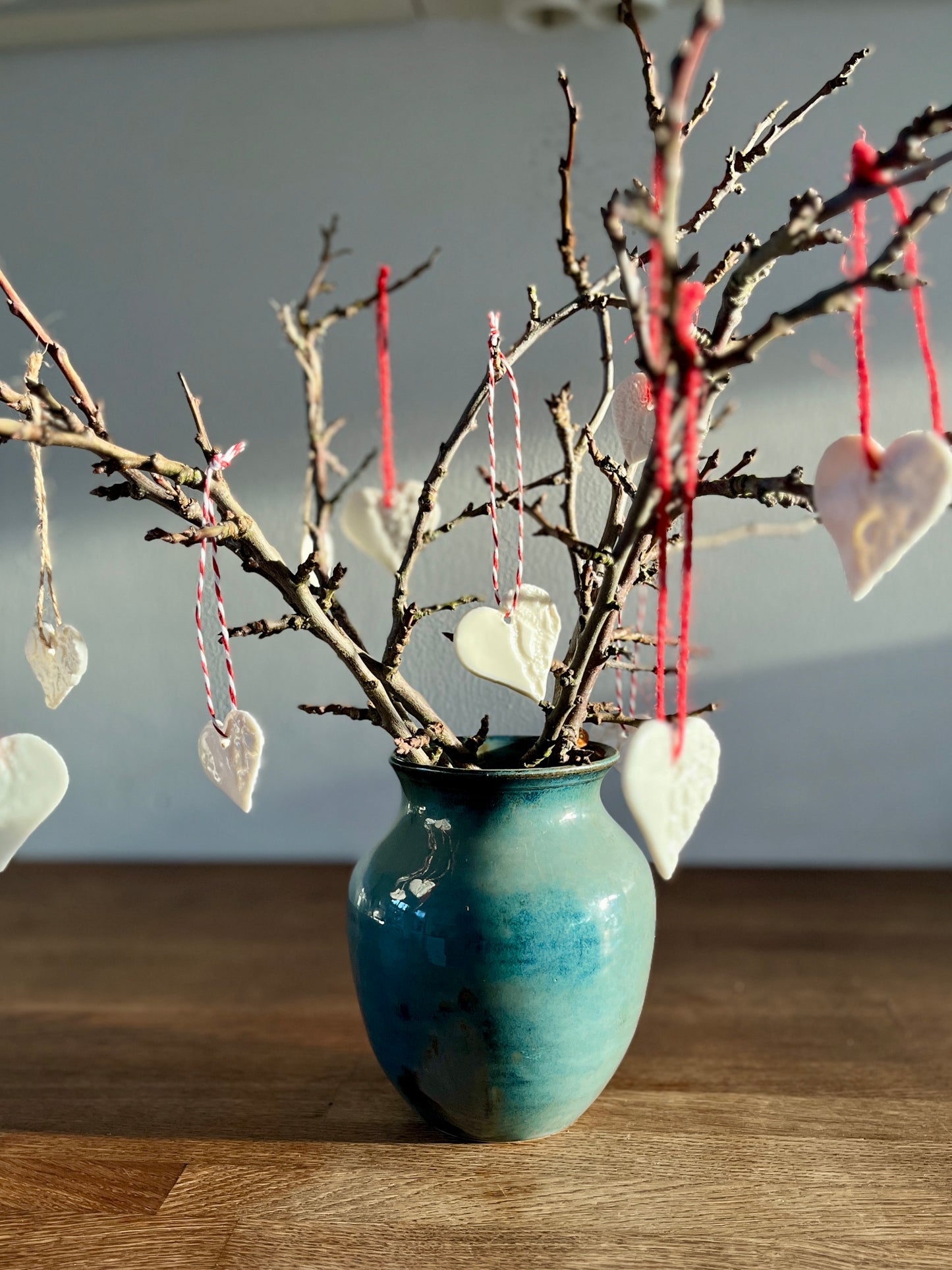 Vase i grå/blå glasur